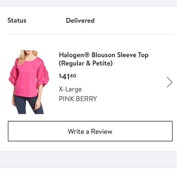 Halogen - BLOUSON SLEEVE WOVEN TOP - Picture 3 of 7